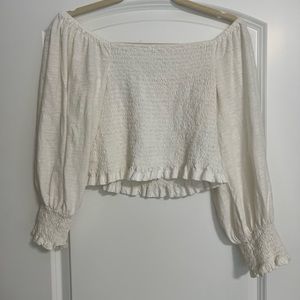 Anthropologie cream top